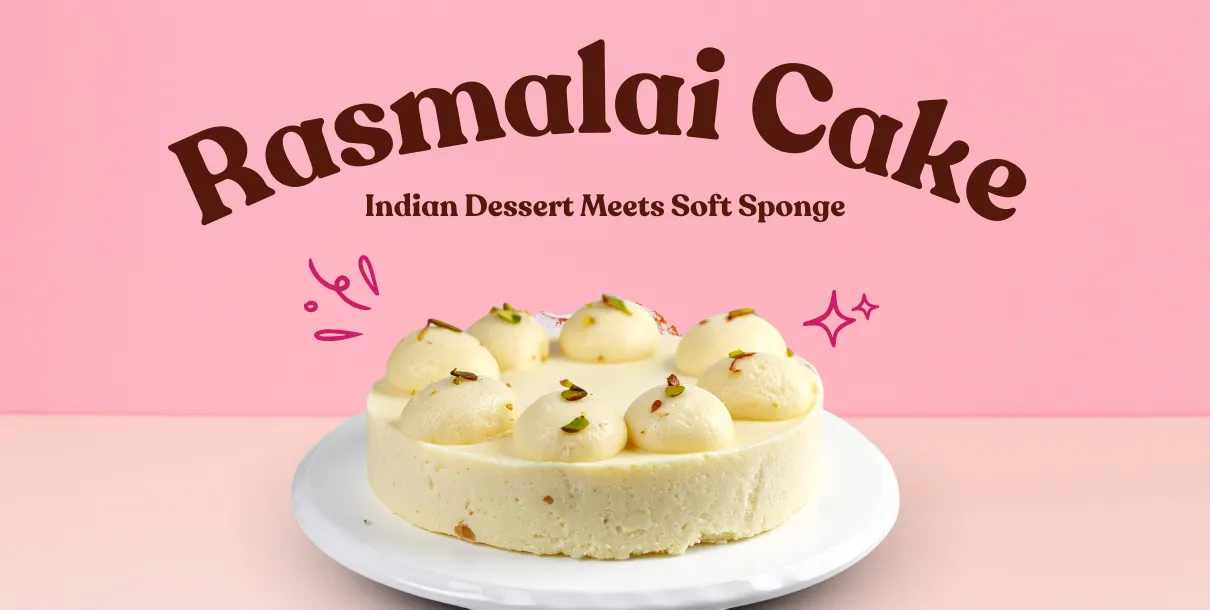 Slice Of Rasmalai‑Inspired Cake With Soaked Sponge, Nuts And Saffron Cream On A Dessert Plate.