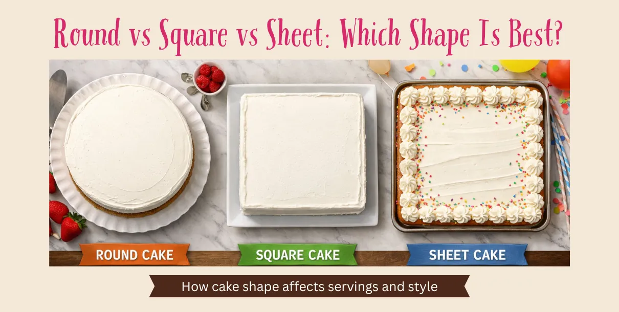 Comparison Of Round Cakes, Square Cakes And Sheet Cakes For Serving Size