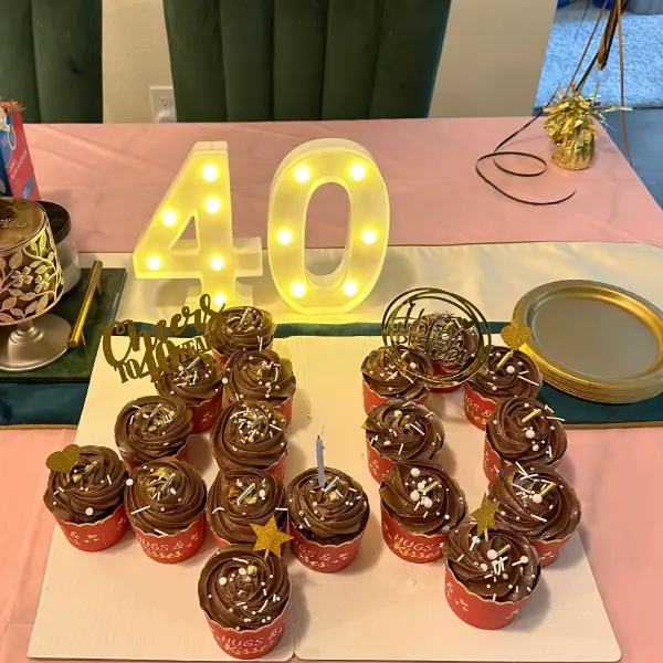 Cupcakes With Green Yellow Topping