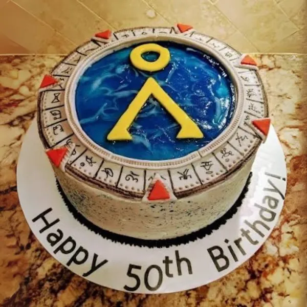 50th Birthday Freemason Symbol Cake